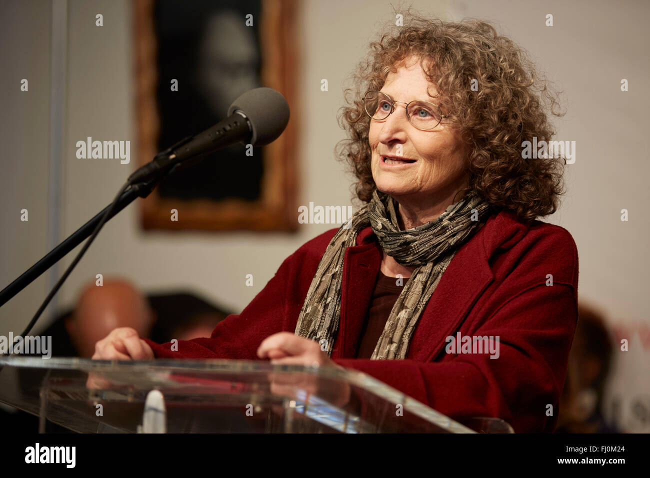 Donna Lieberman executive director of the New York Civil Liberties Union remarks NAN MLK Jr. House of Justice 18/1/16 Stock Photo