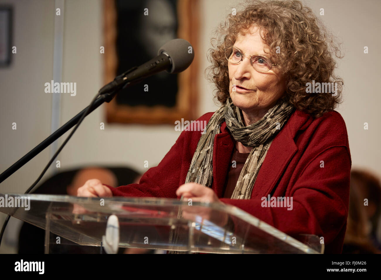 Donna Lieberman executive director of the New York Civil Liberties Union remarks NAN MLK Jr. House of Justice 18/1/16 Stock Photo