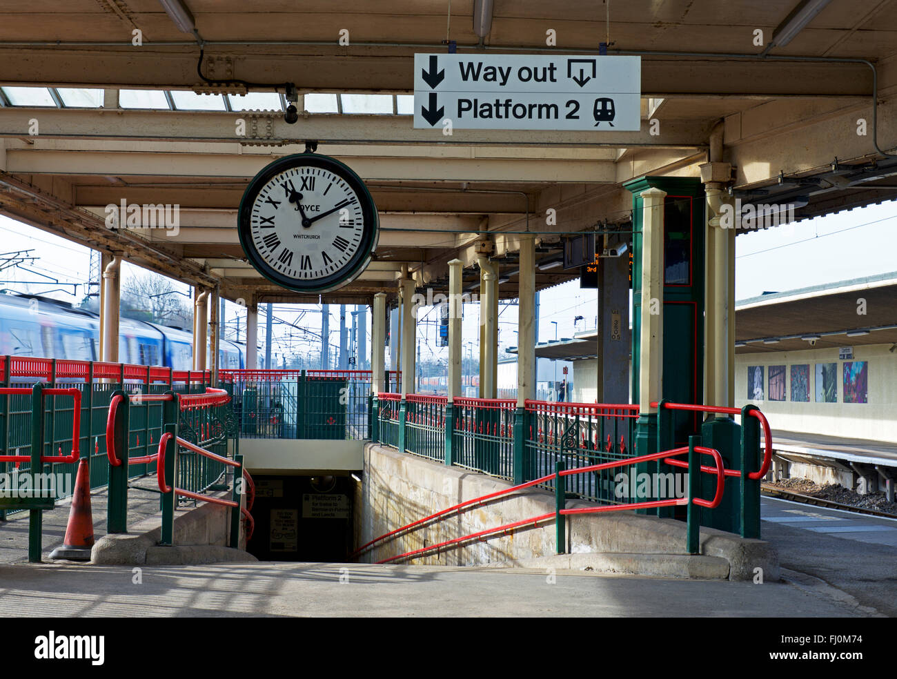 The platform at Carnforth railway station, Lancashire, England UK Stock Photo
