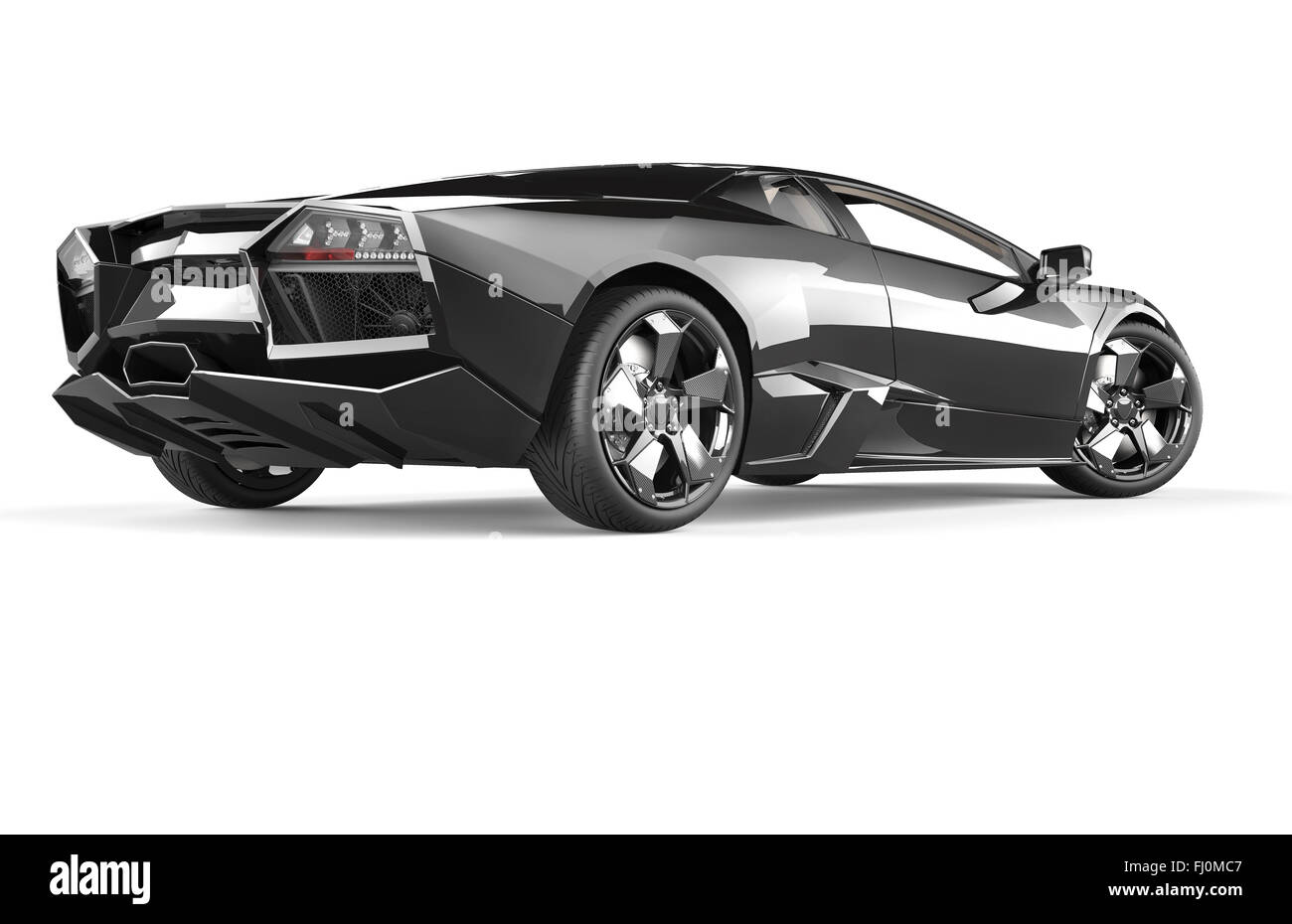 Black luxury sport car isolated on a white background Stock Photo - Alamy