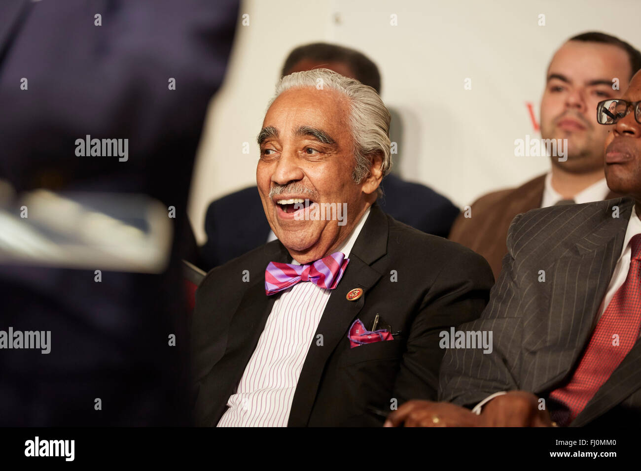 New York State U S Congressman Charles Rangel listens to remarks at NAN ...