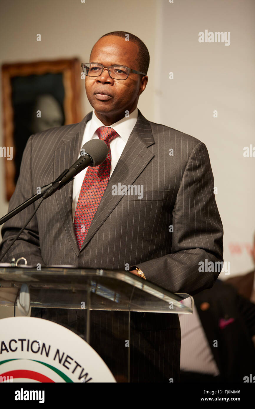 Ken Thompson, Brooklyn DA speaks at Martin Luther King Jr. day at NA House of Justice Harlem Stock Photo