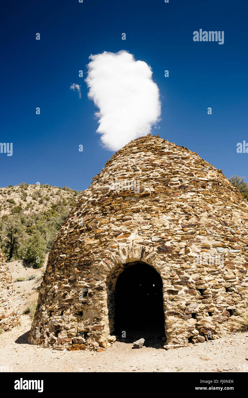 The historic Wildrose Charcoal Kilns in the Panamint Mountains of Death