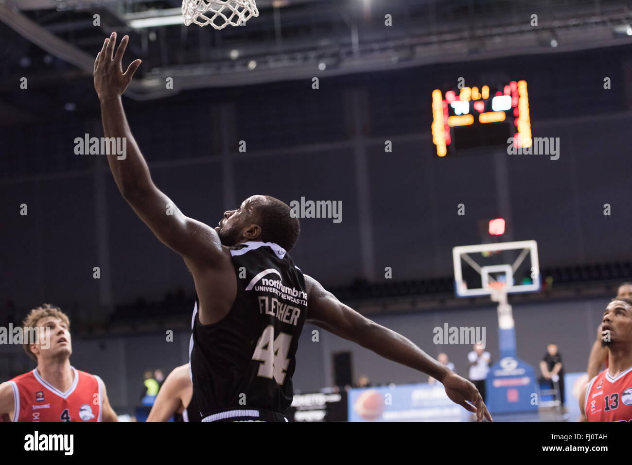 Glasgow, Scotland, 27 February 2016. Emirates Arena, Glasgow.. BBL Trophy Final Newcastle