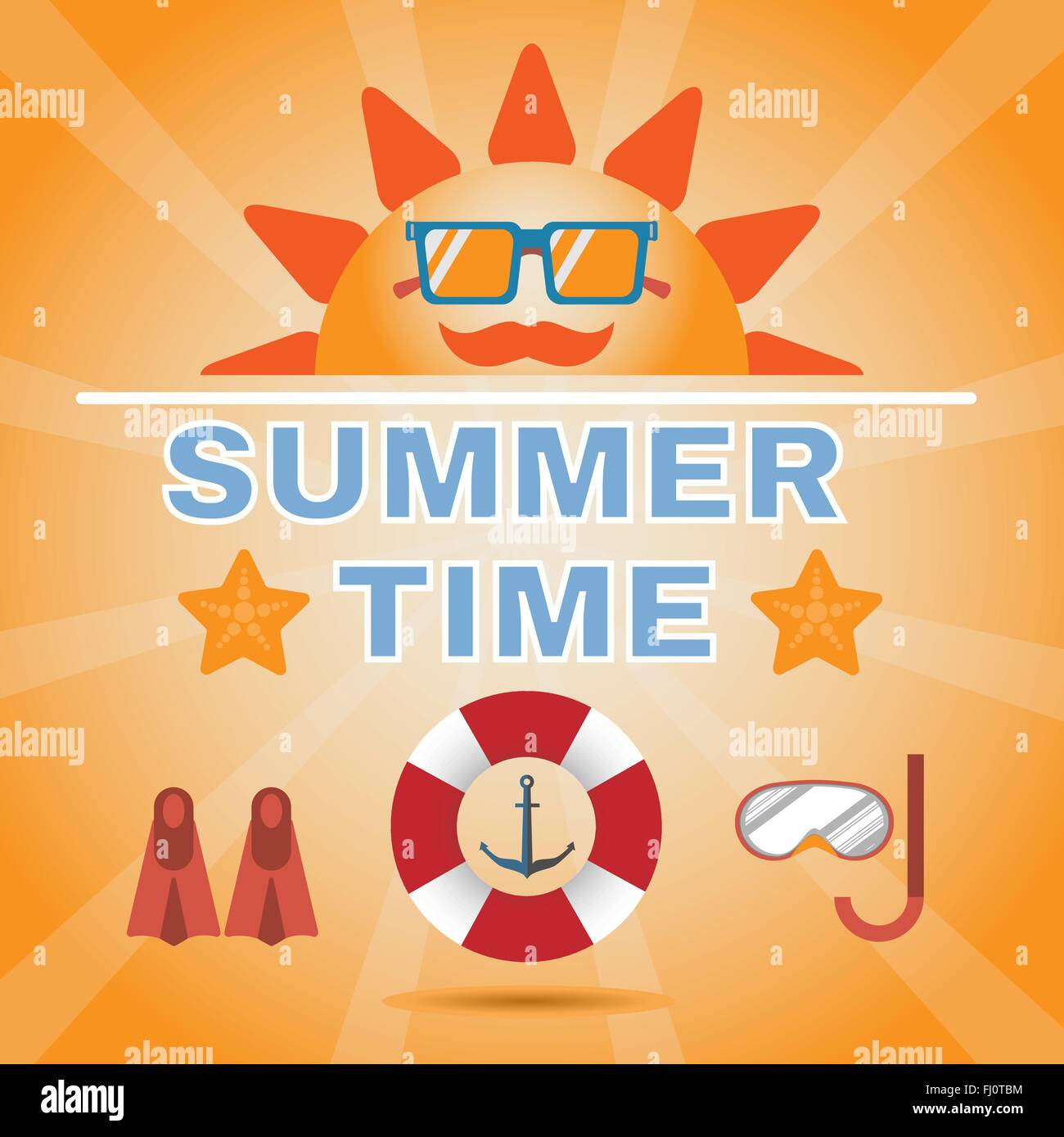 Free Vector  Its summer time text banner template