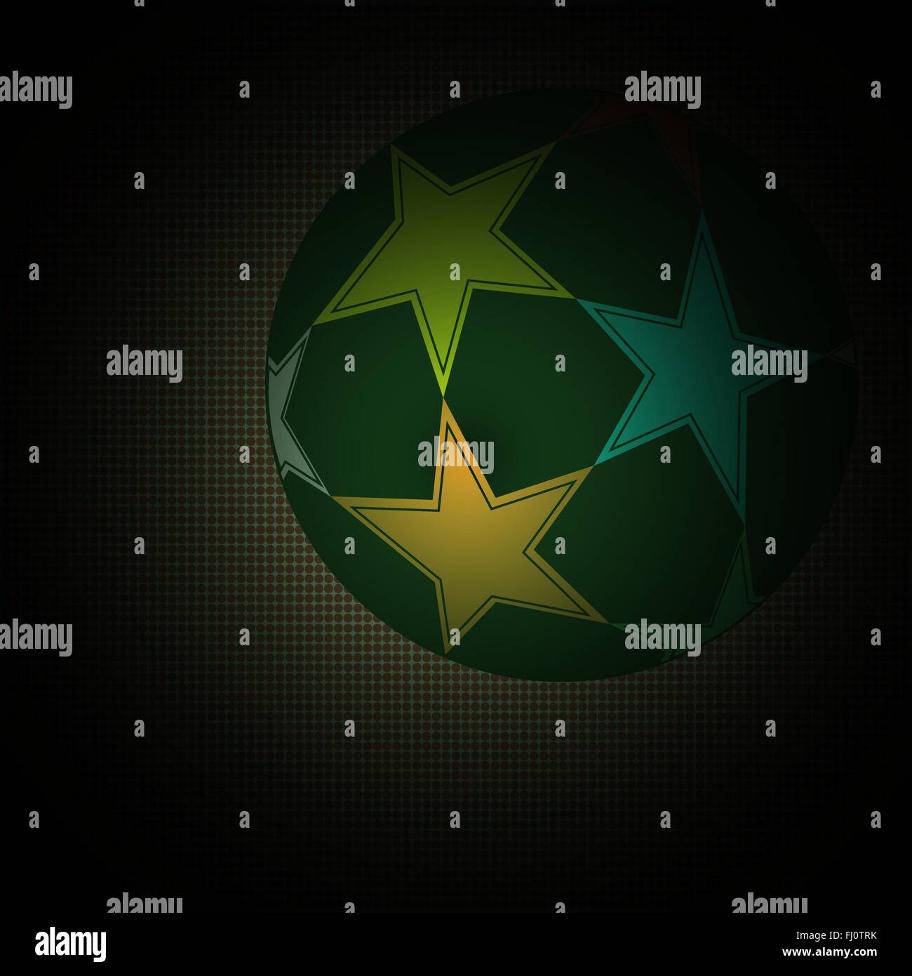 Champions League Ball With Stars Isolated On Dark Backdrop Colorful Stock Vector Image Art Alamy
