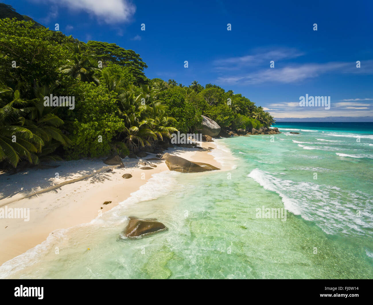 Seychelles, Silhouette Island, Anse La Passe, Presidentel Beach Stock Photo