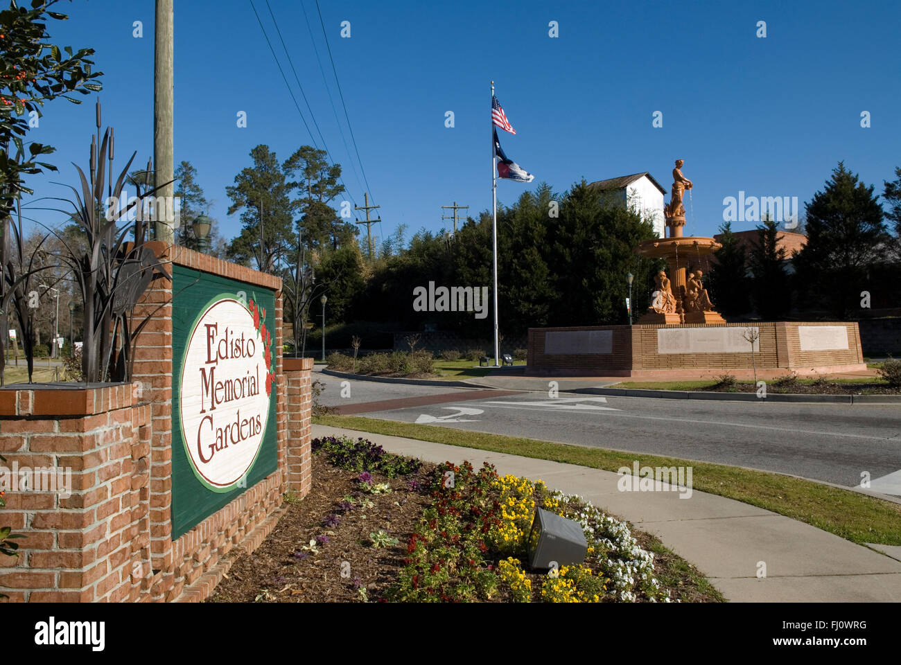 Edisto Memorial Gardens sign Orangeburg SC Stock Photo Alamy