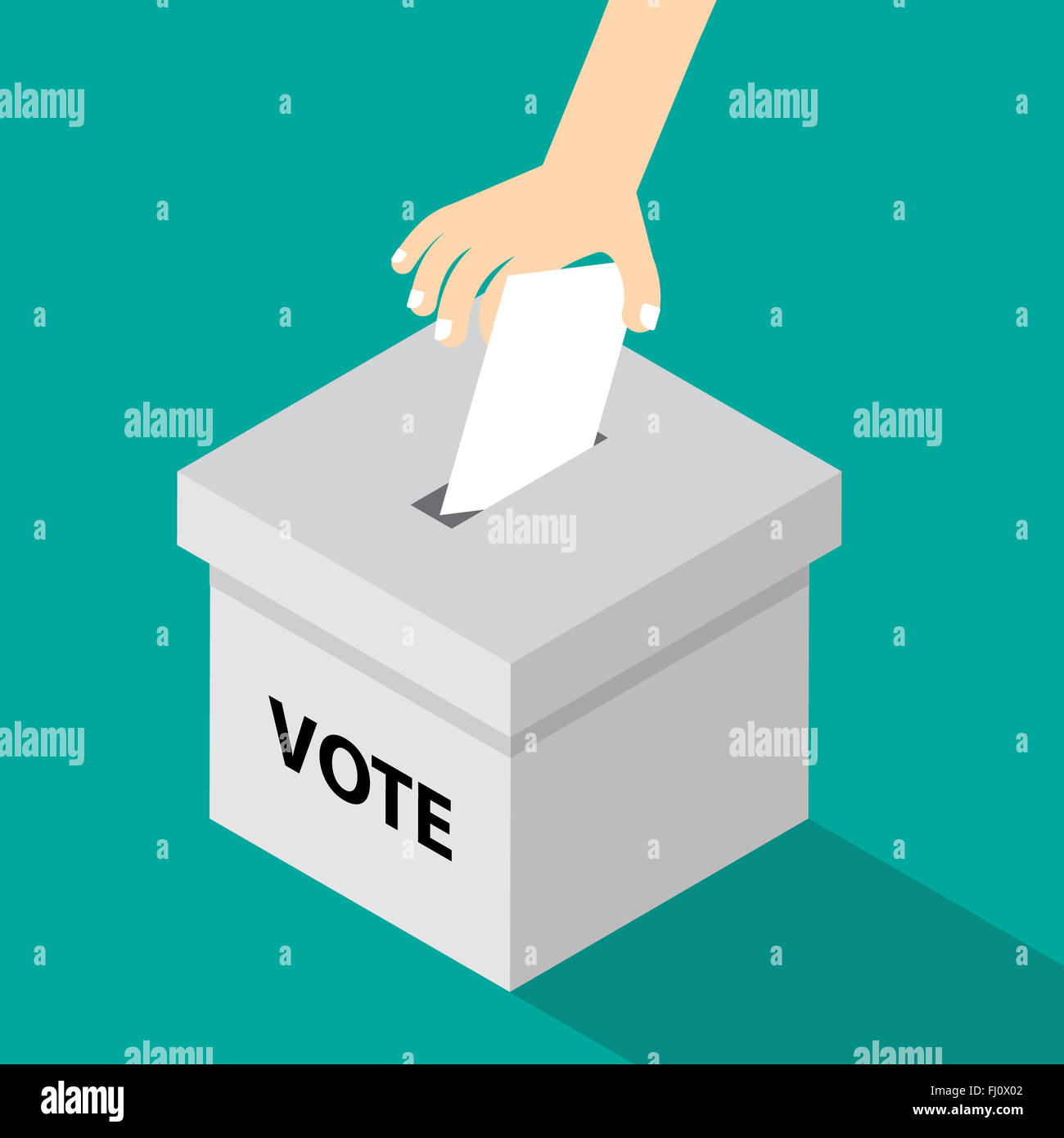 [JPEG] voting illustration flat style - hand putting voting paper in ...