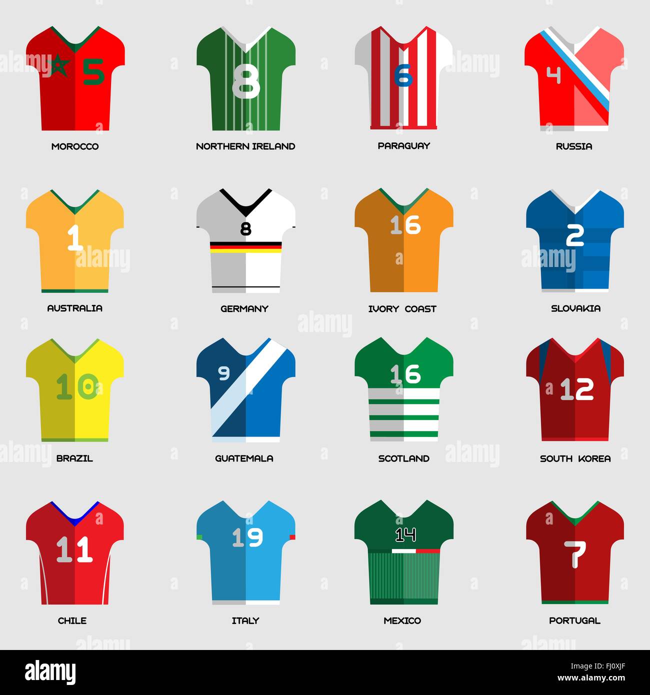 Football Soccer Team Wear. Soccer club tshirt set. Sports infographic