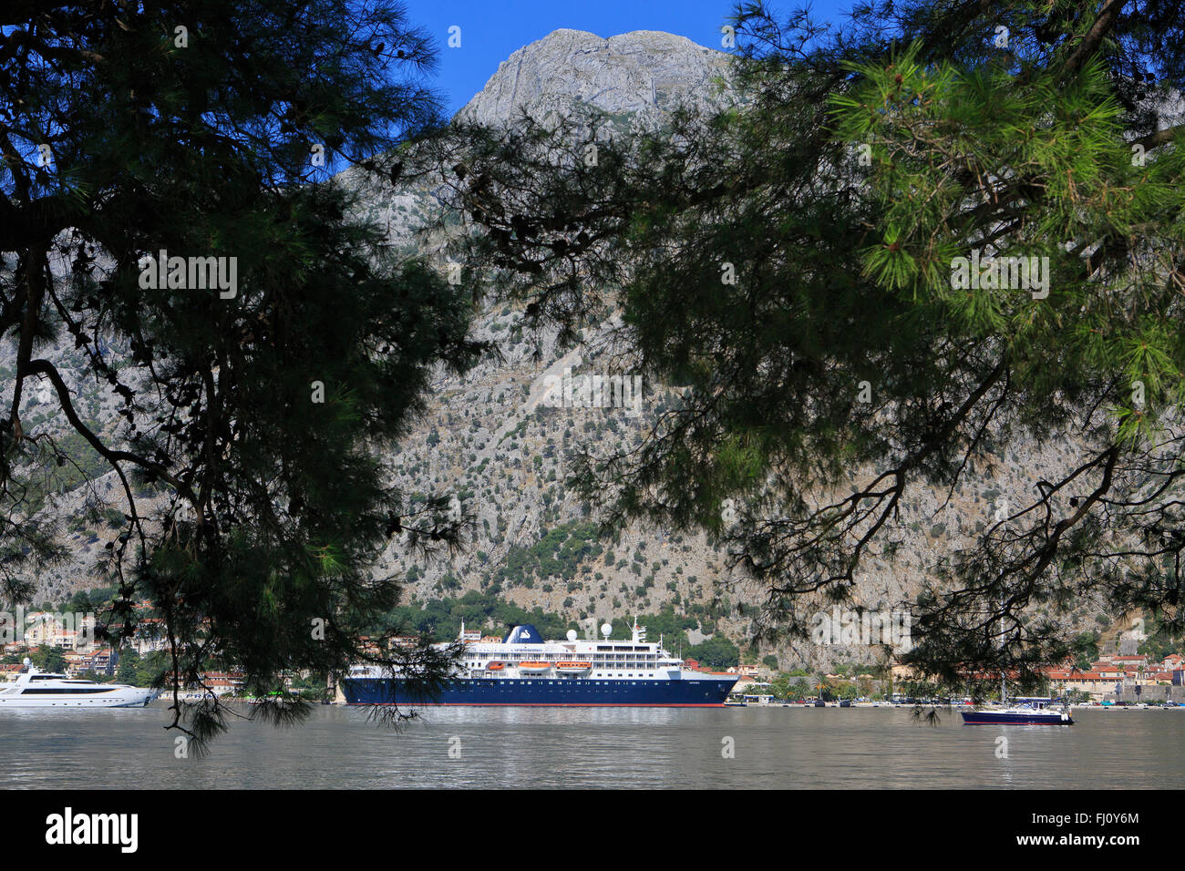Panoramic view of Kotor, Montenegro Stock Photo