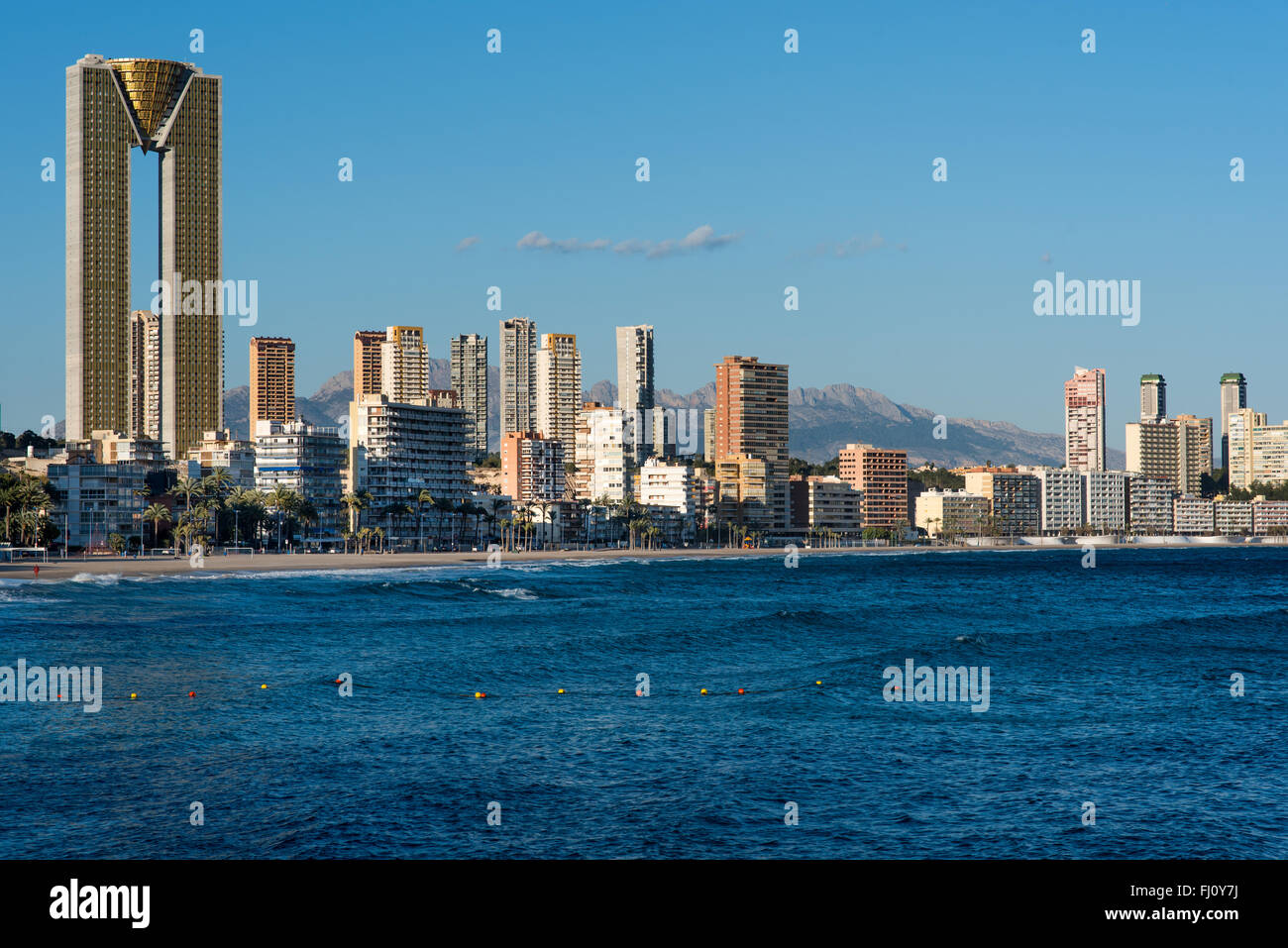 Coastline of a Benidorm city Stock Photo