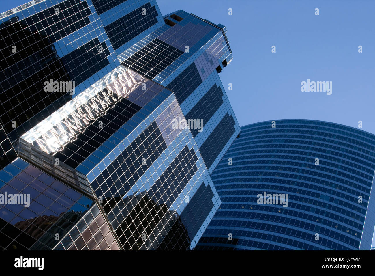 Abstract view of Chicago skyscrapers Stock Photo