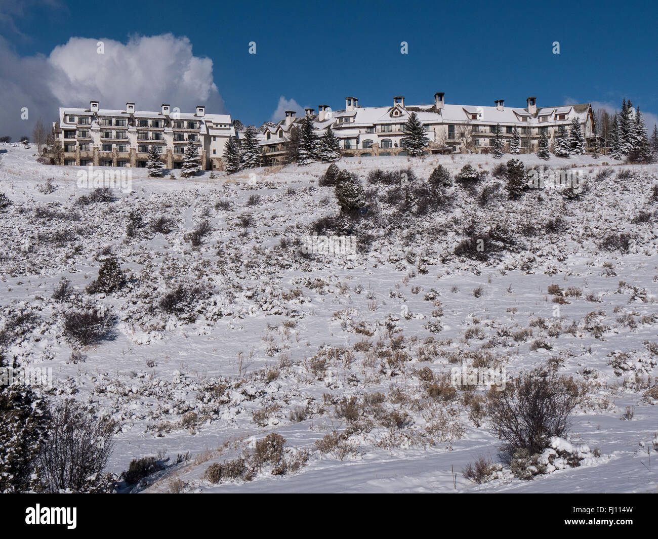 Winter, Lodge and Spa at Cordillera, Edwards, Colorado Stock Photo Alamy