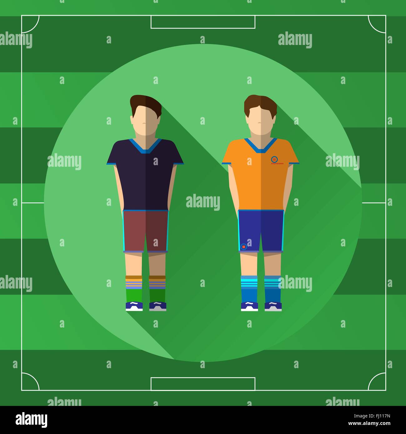 Two soccer players Stock Vector Images - Alamy