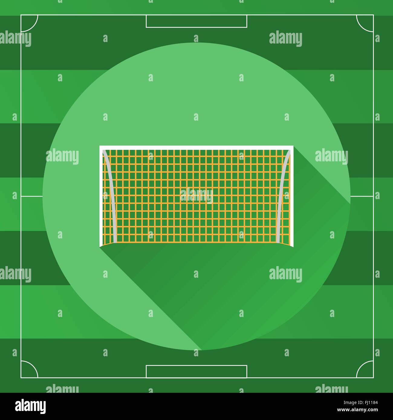 Soccer Goal icon on the Game Field template backdrop. Outdoor Sports