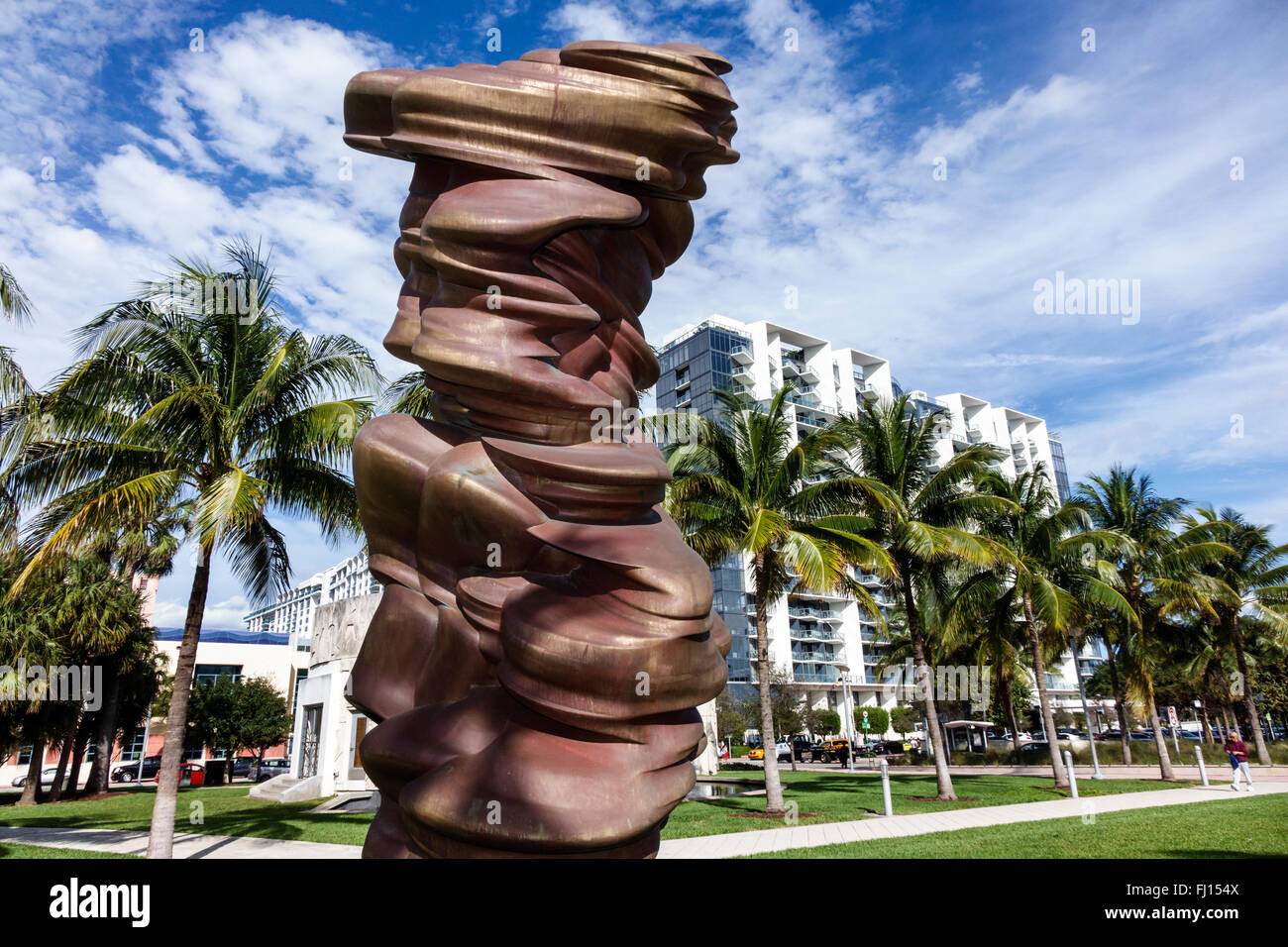 Miami Beach Florida,Collins Park,Bass Museum of Art,Temporary Contemporary,sculpture,artist,Tony Cragg,Mixed Feelings,FL160117039 Stock Photo