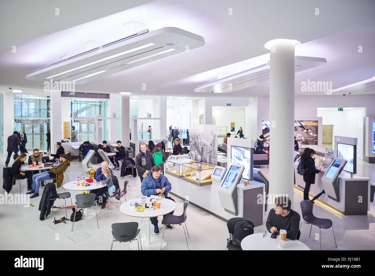 Manchester Central library   cafe area Historic history important significant modern redesign books public spaces government loc Stock Photo