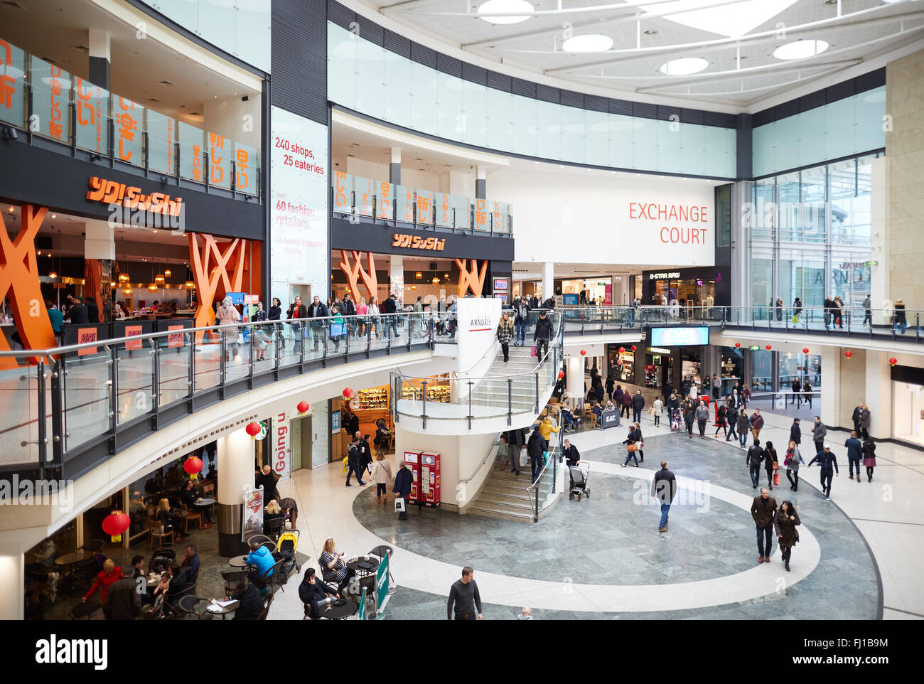 Manchester Arndale centre Shops shopping shopper store retail precinct  supermarket retailer retail retailers traders trading o Stock Photo - Alamy