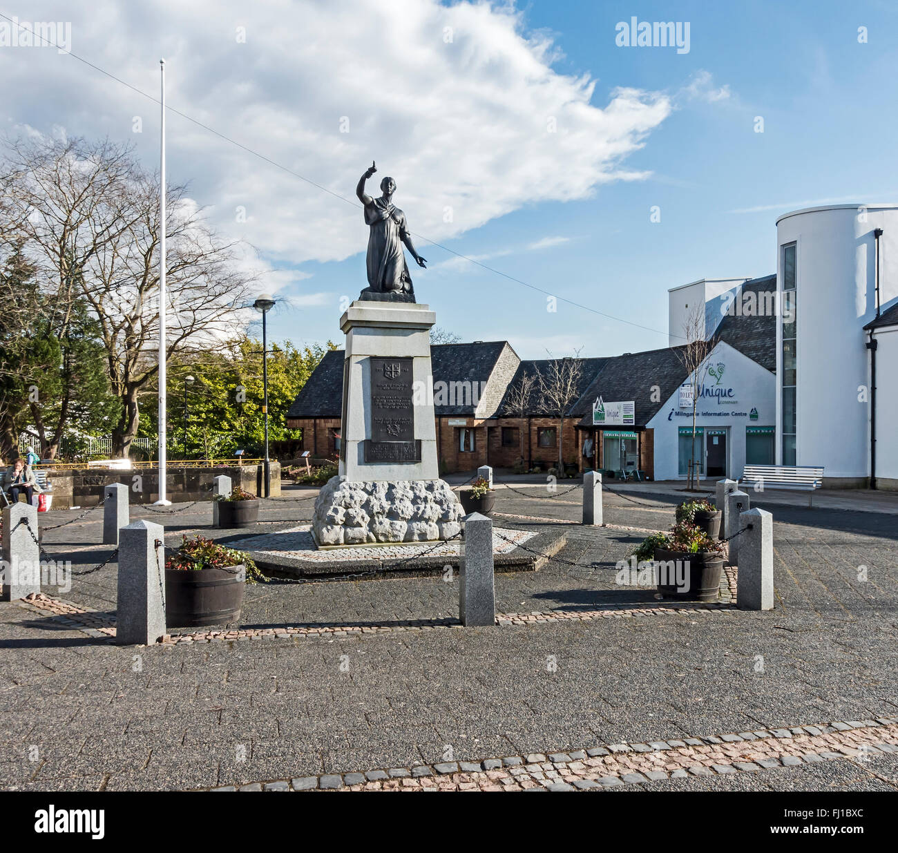 The Great War memorial in the town centre of Milngavie in East