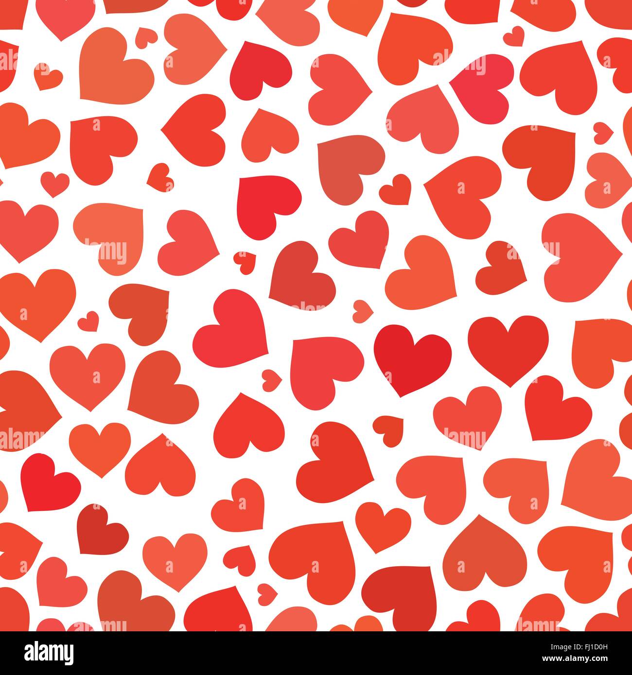 Red heart on a white background seamless pattern for Valentines Day ...