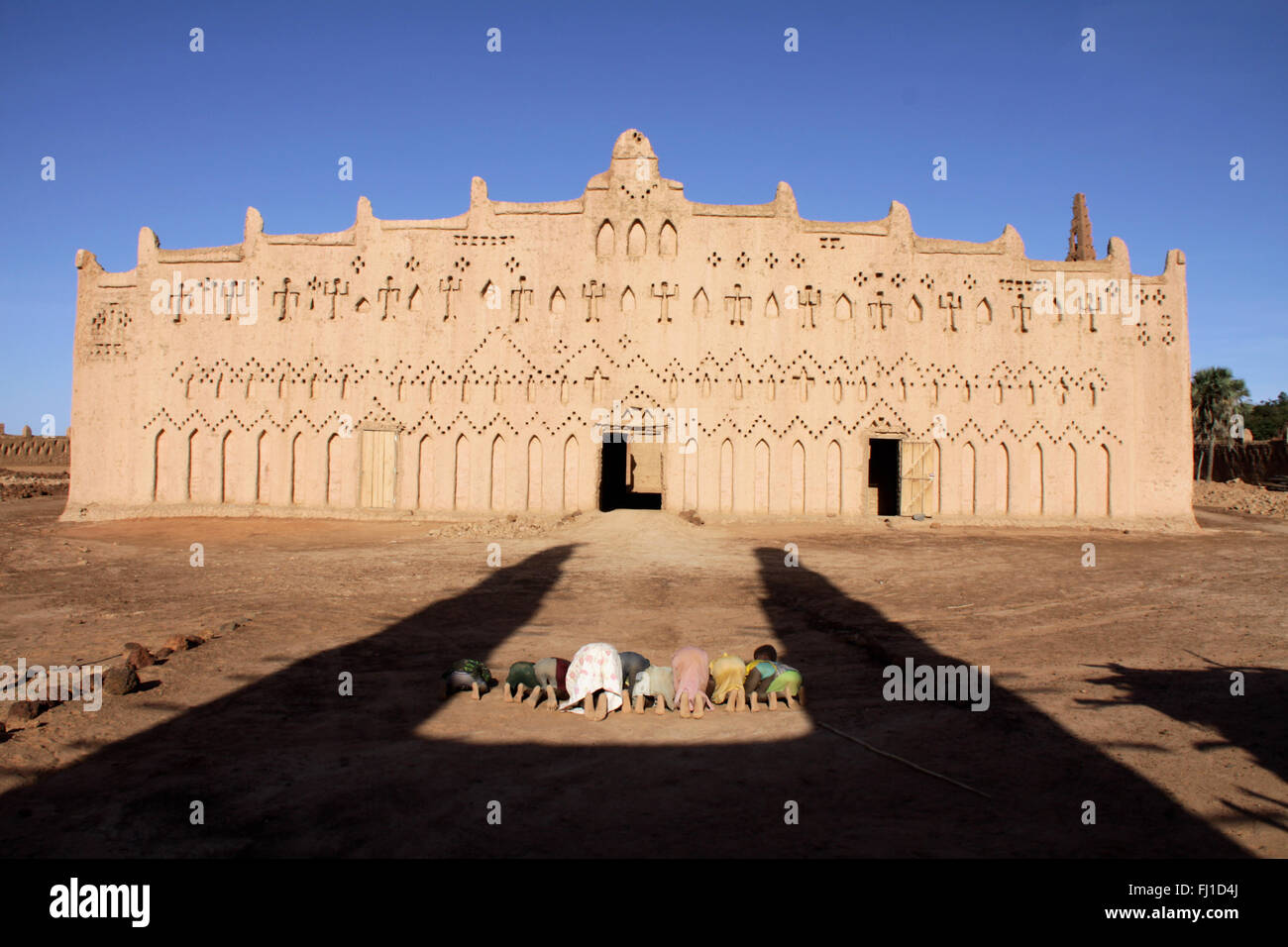 The great mosque of islamic holy city , Bani, in Sahel region , Burkina Faso Stock Photo