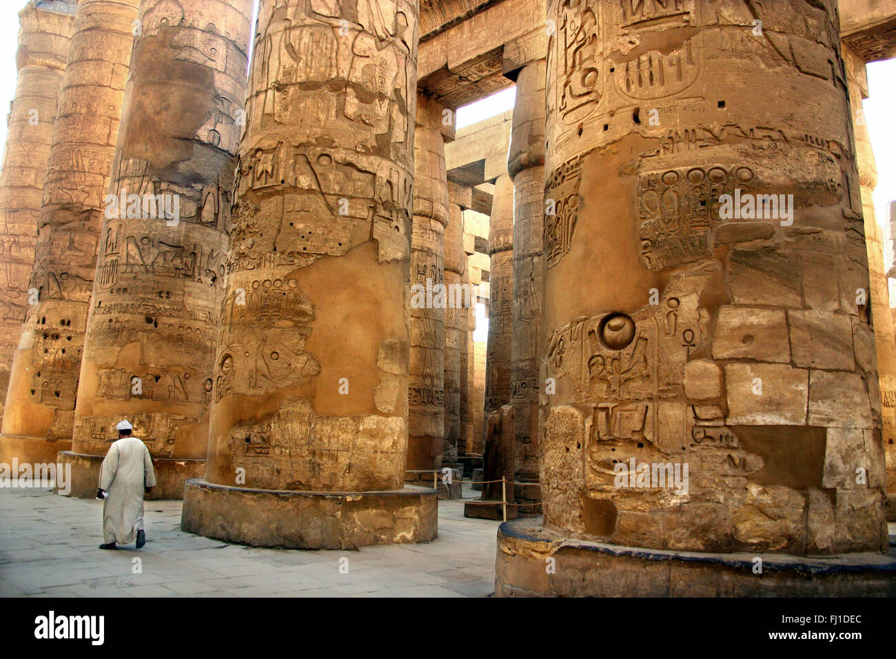 Stunning architecture in Karnak temple , Luxor , Egypt Stock Photo