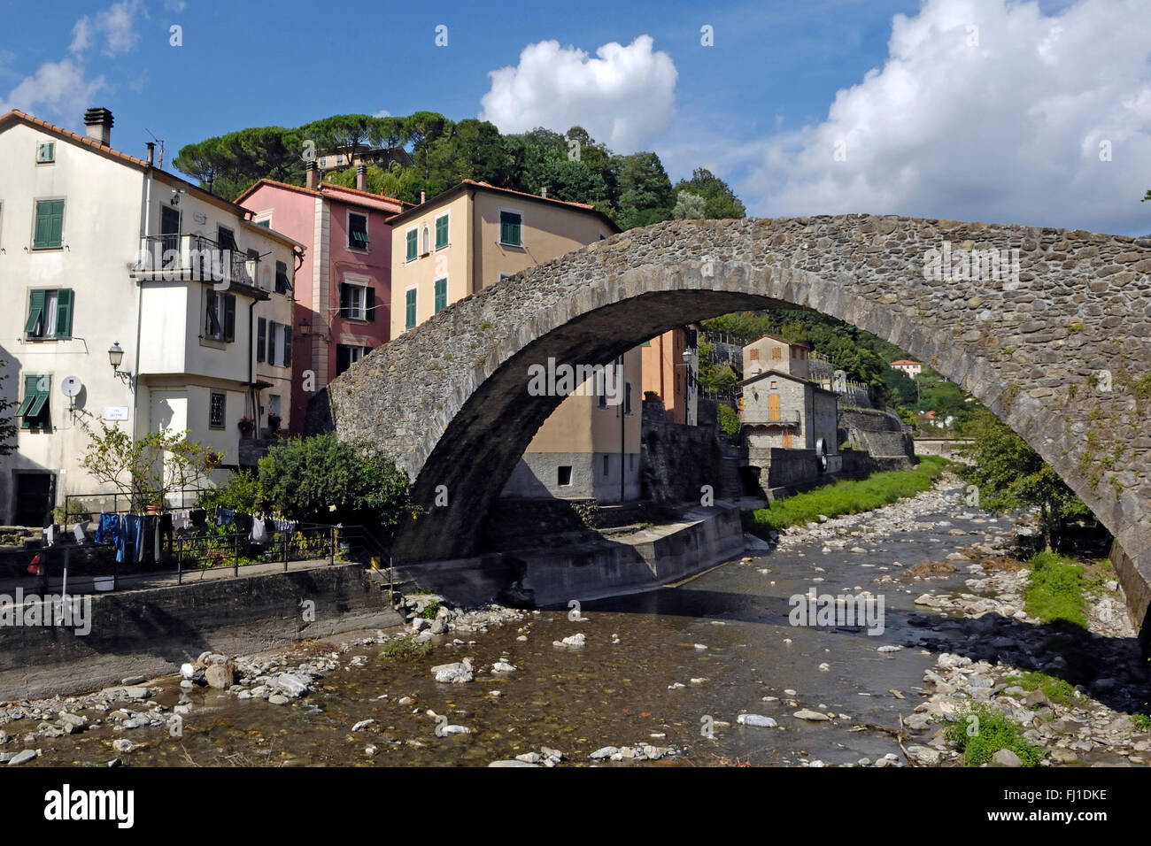 Grexino Bridge at Varese Ligure. Province of La Spezia. Liguria. Italy Stock Photo