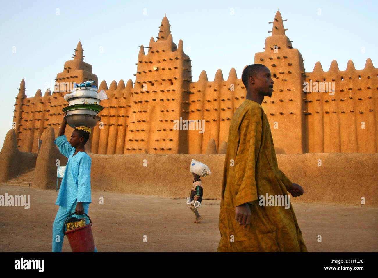 Stunning picture of amazing modsque of Djenné , Mali - typical Islamic monument in West Africa Stock Photo