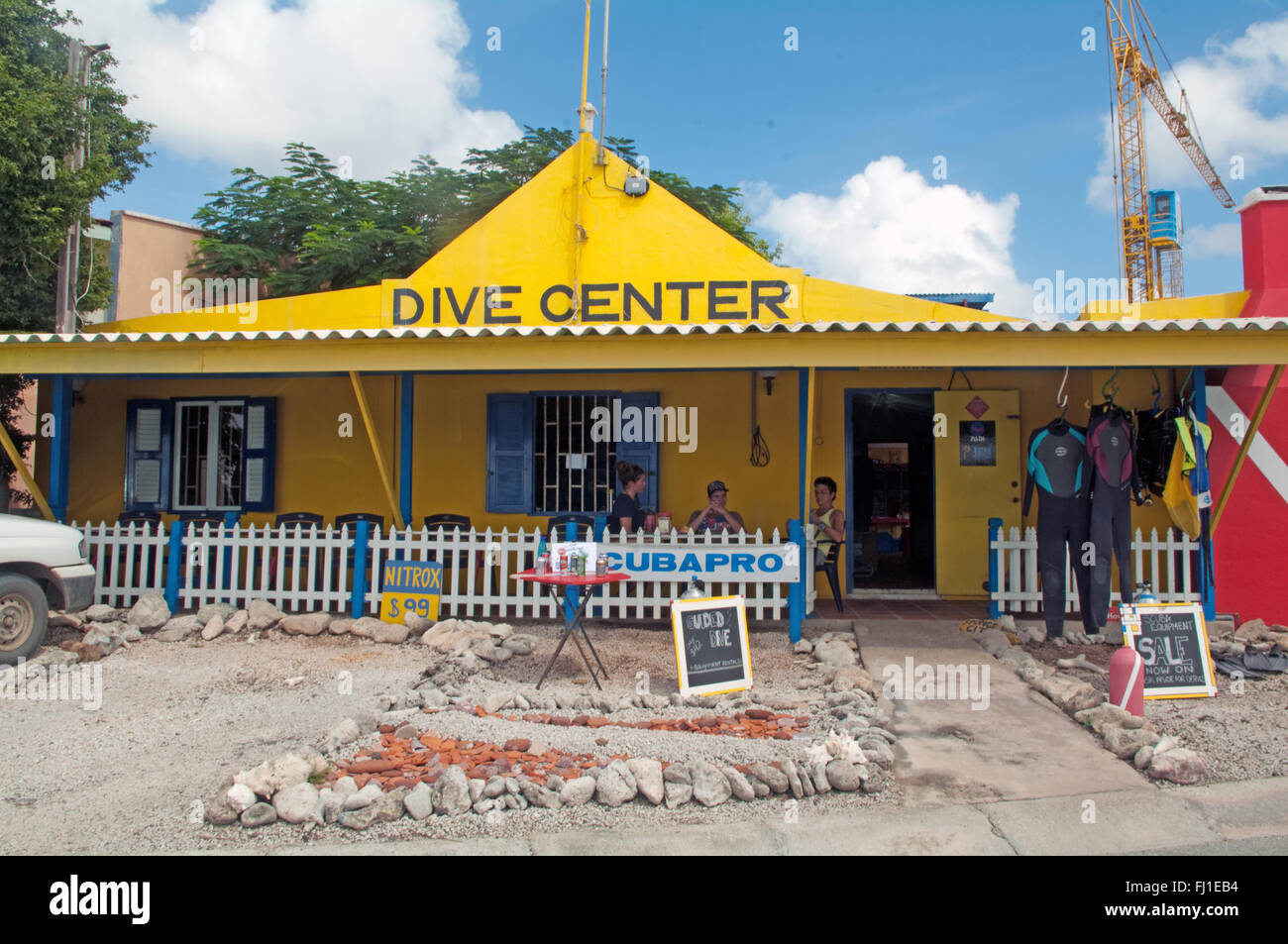 Bonaire, Caribbean, West Indies, Diving Centre, Stock Photo