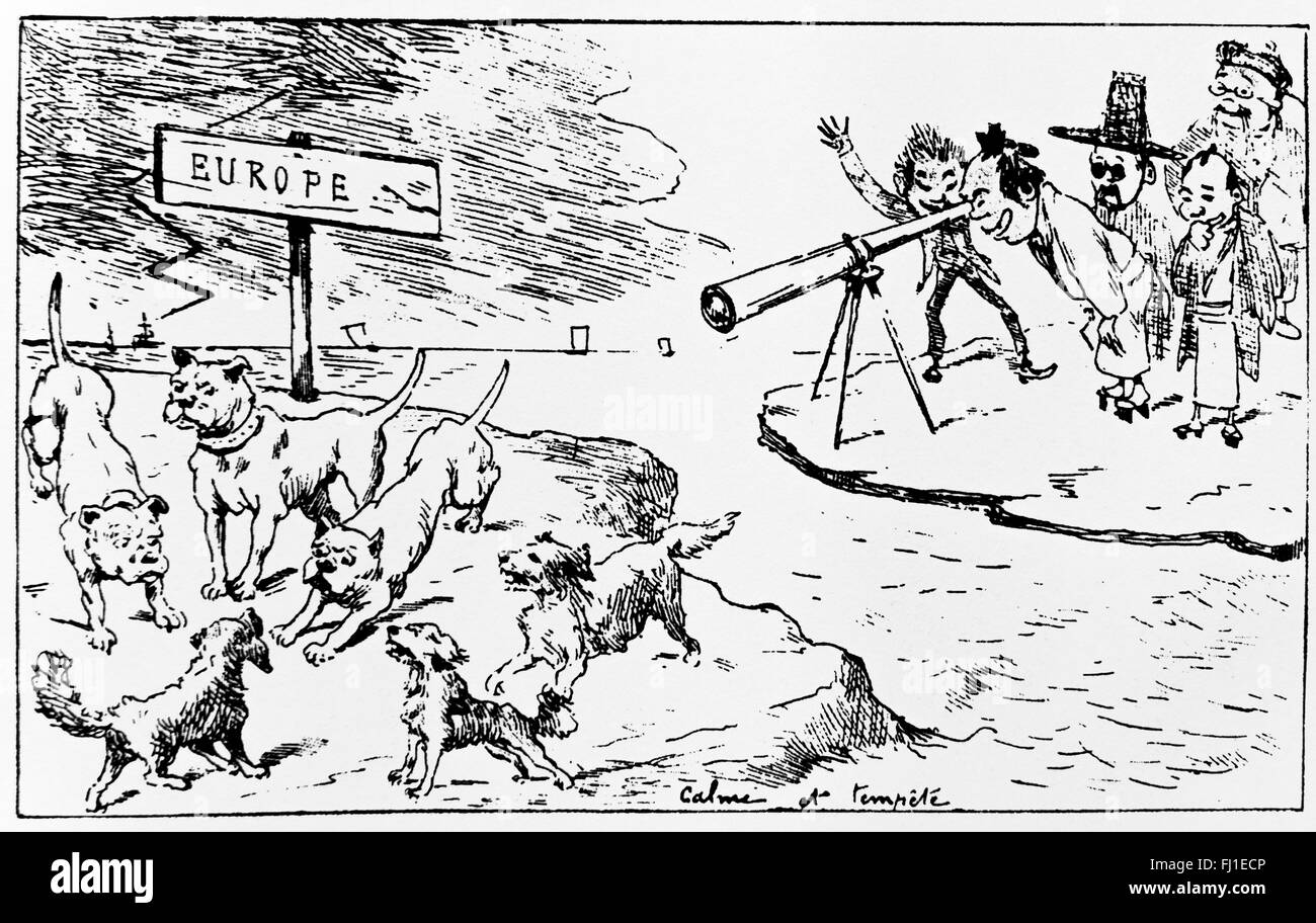 Caricature of Georges Ferdinand Bigot (1860-1927) Stock Photo