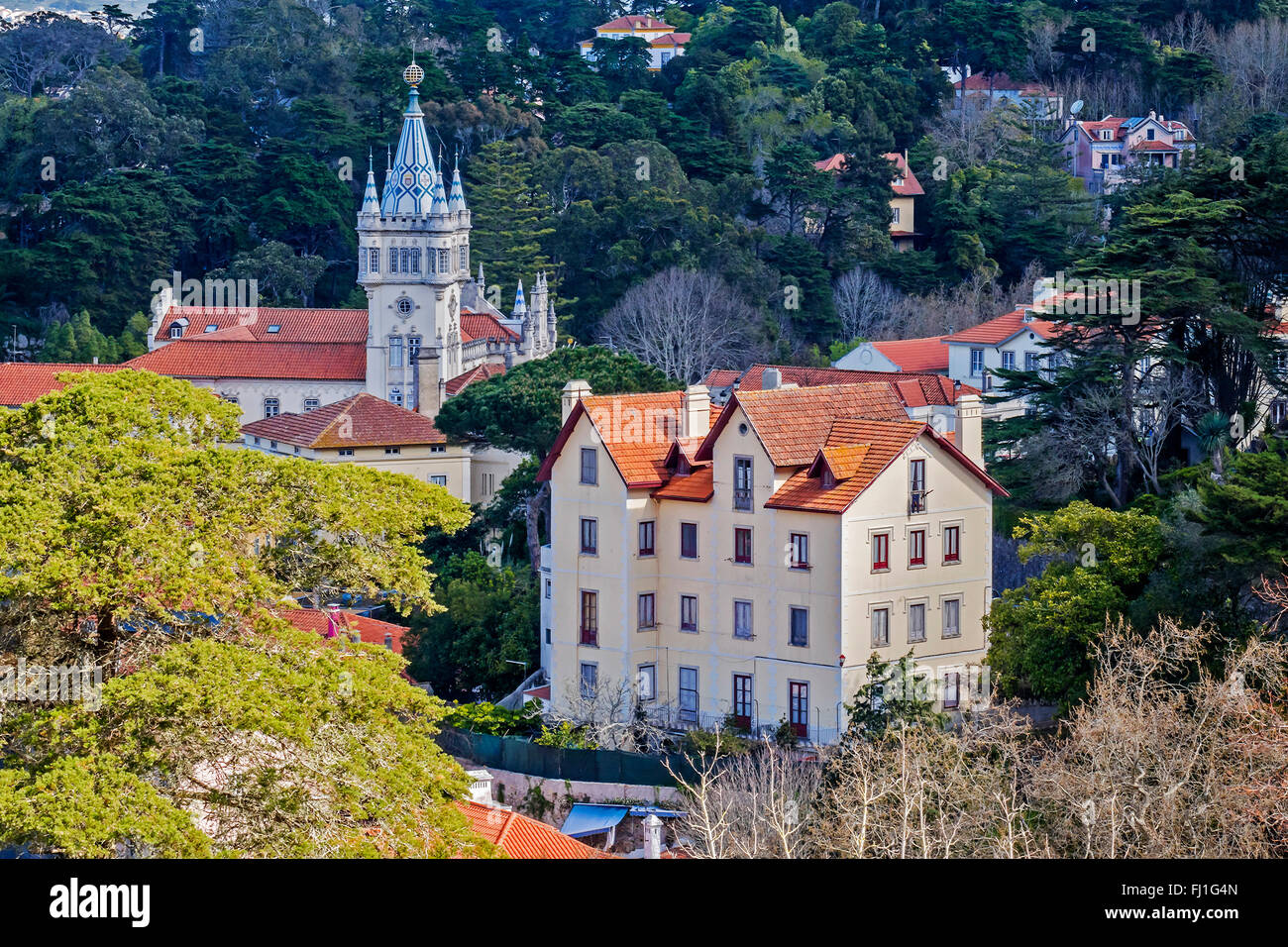 Houses In Sintra Village Portugal Stock Photo Alamy