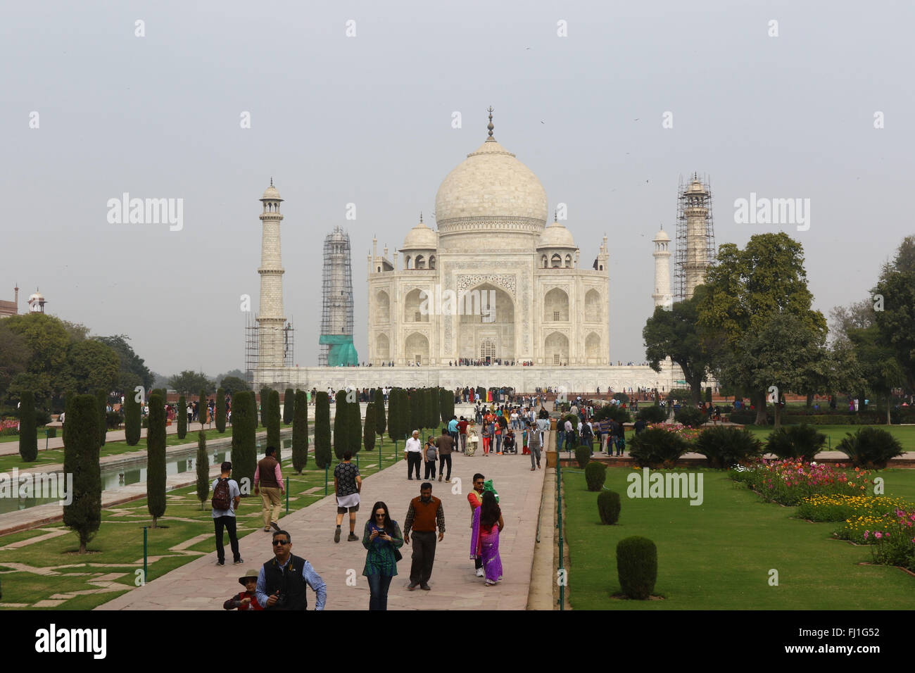 The Taj Mahal , UNESCO World Heritage Site, Agra, Uttar Pradesh, India on 15 February 2016. Photo by Palash Khan Stock Photo