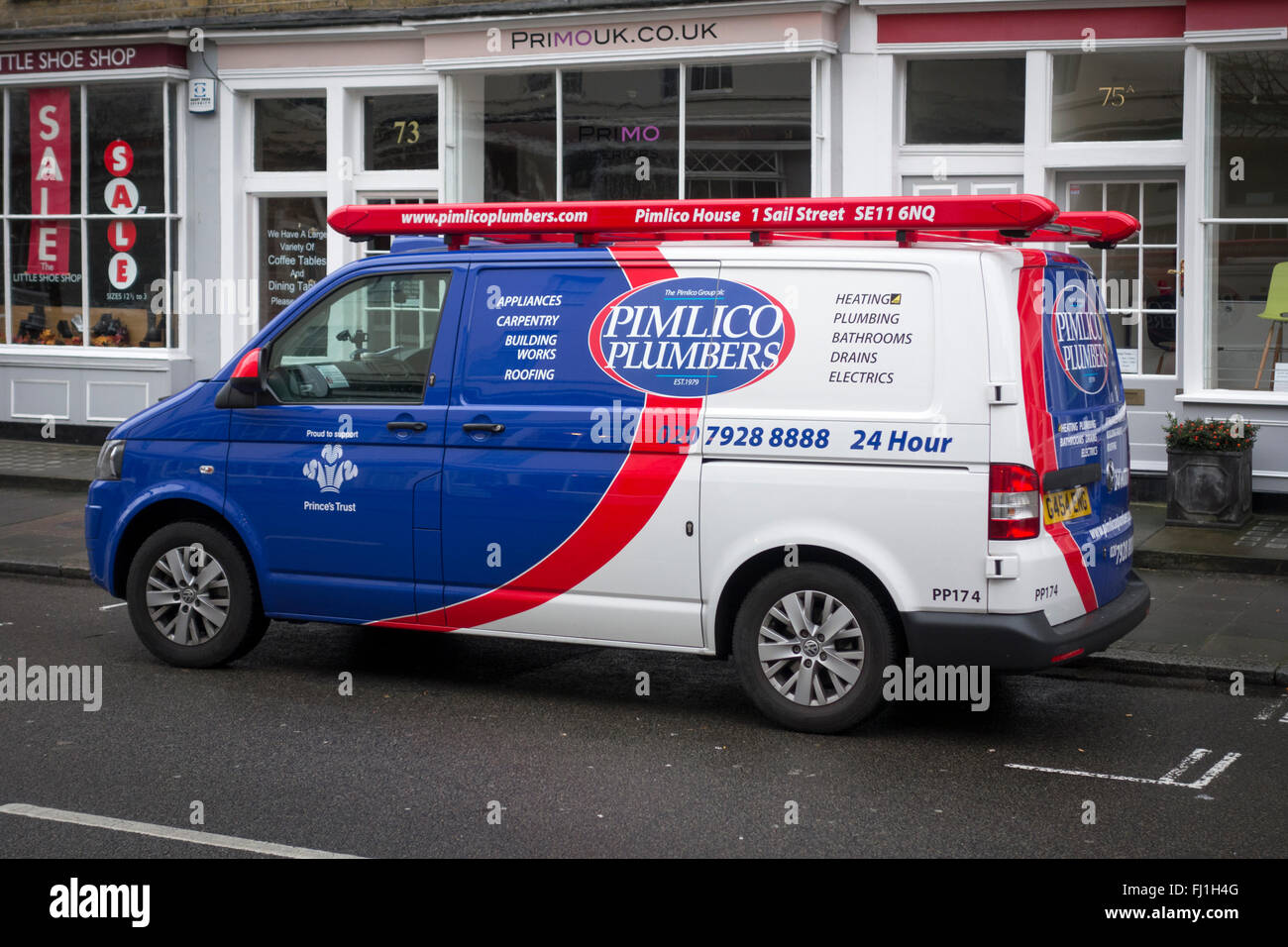 Pimlico Plumbers van, London, UK Stock Photo - Alamy