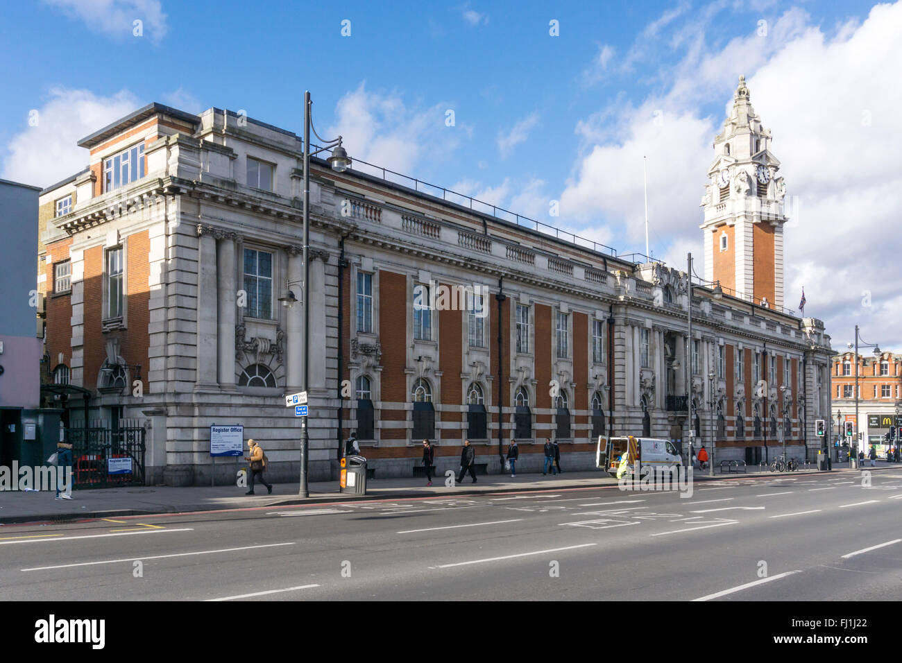 Lambeth Town Hall in Brixton, South London. Stock Photo
