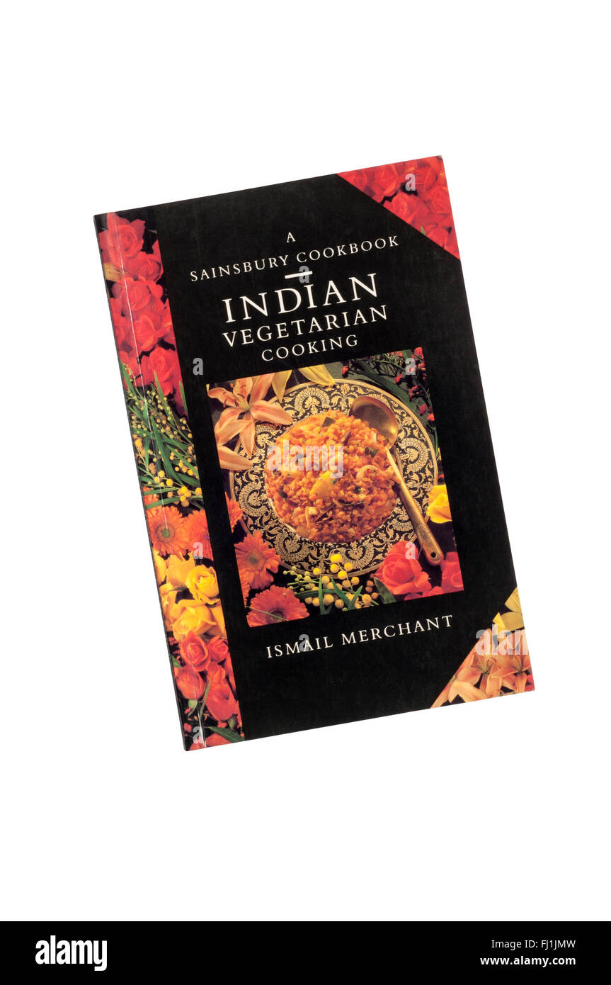 Indian Vegetarian Cooking by Ismail Merchant, published in 1992. Stock Photo