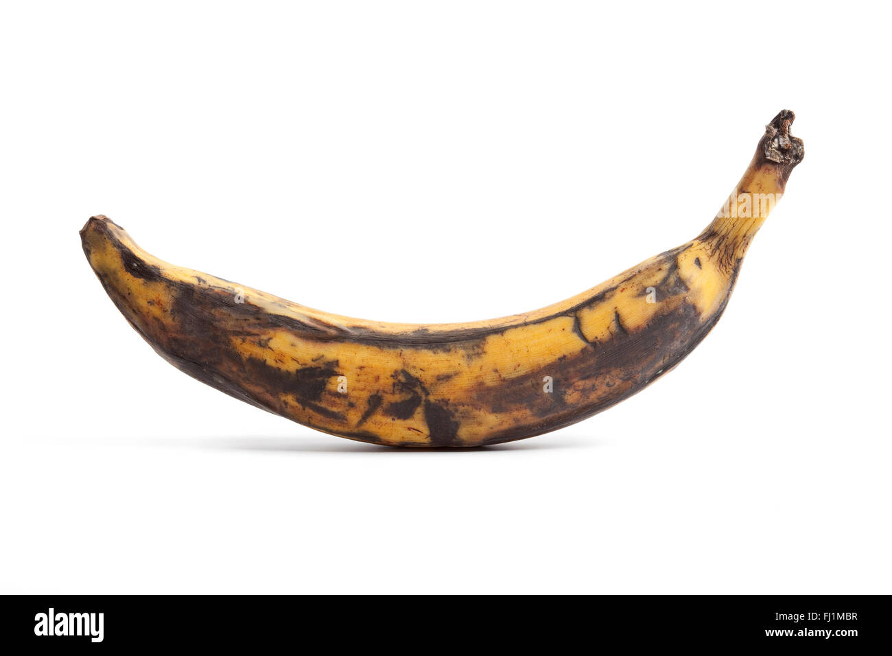 One fresh South American bananas, tajadas on white background Stock Photo