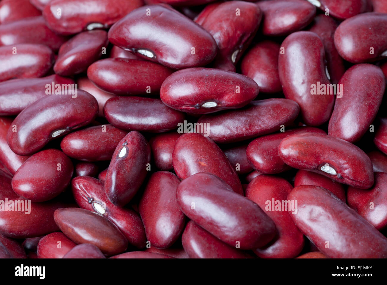Raw red kidney beans full frame Stock Photo