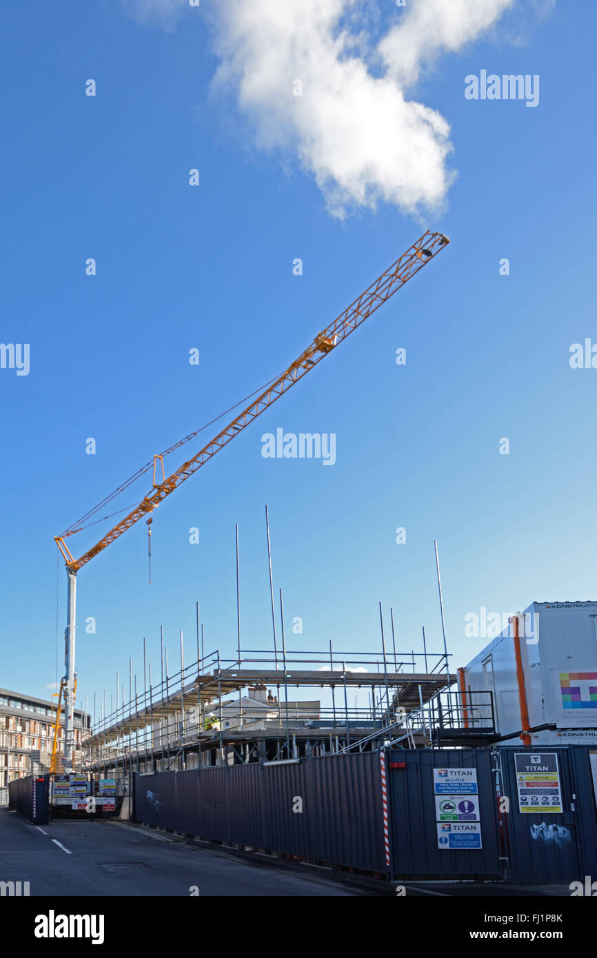 Crane & Scaffolding. Talbot Street, Nottingham Stock Photo Alamy