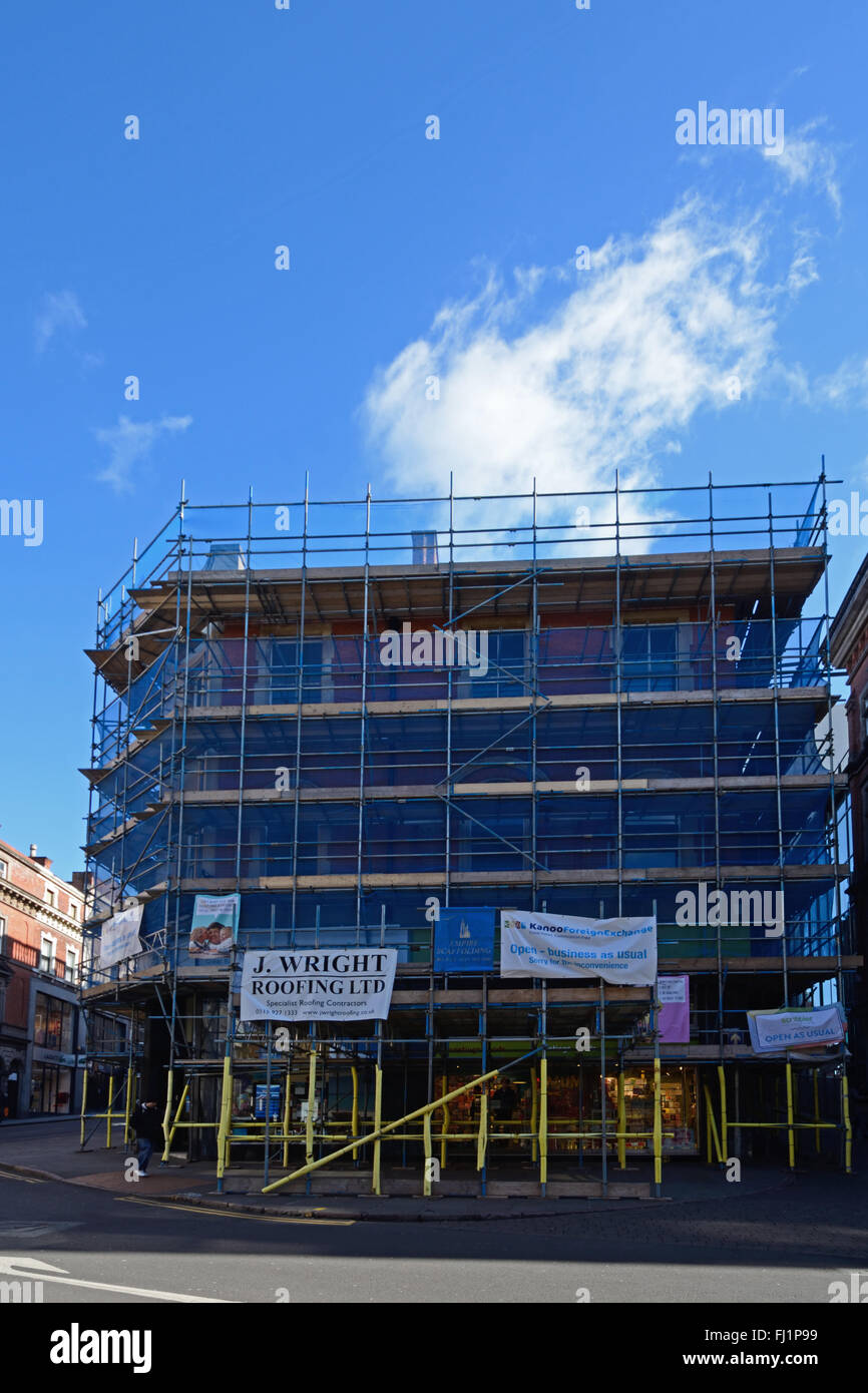 Scaffolding at Bridlesmith Gate, Nottingham, England Stock Photo Alamy
