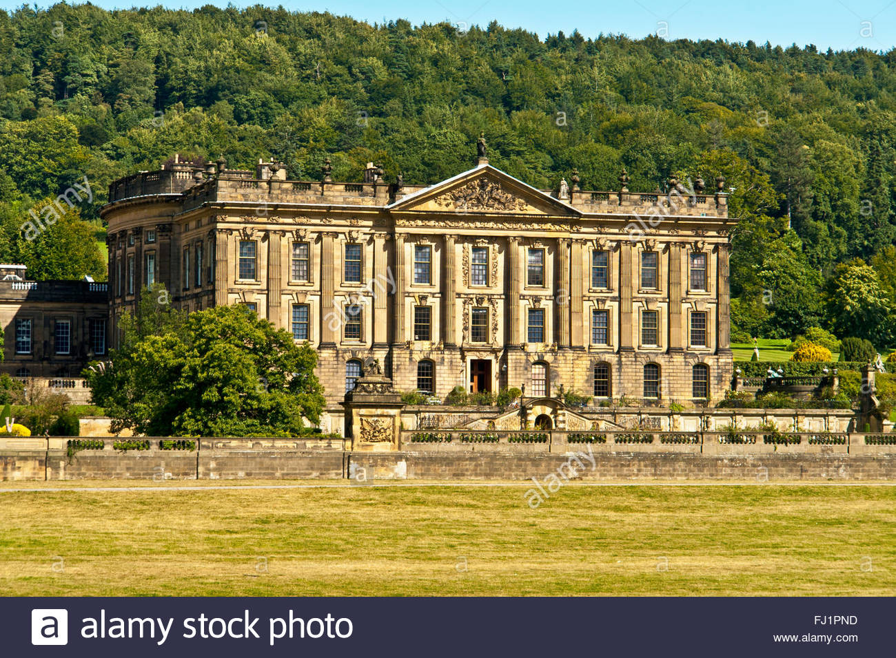 Chatsworth House Country Estate Derbyshire Stock Photos & Chatsworth