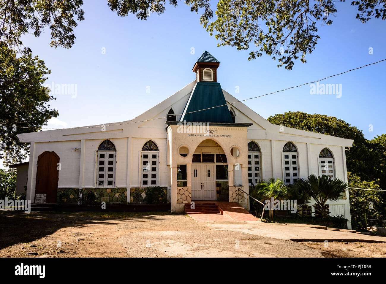 Cedar Hall Moravian Church, Jennings, St. Mary, Antigua Stock Photo Alamy