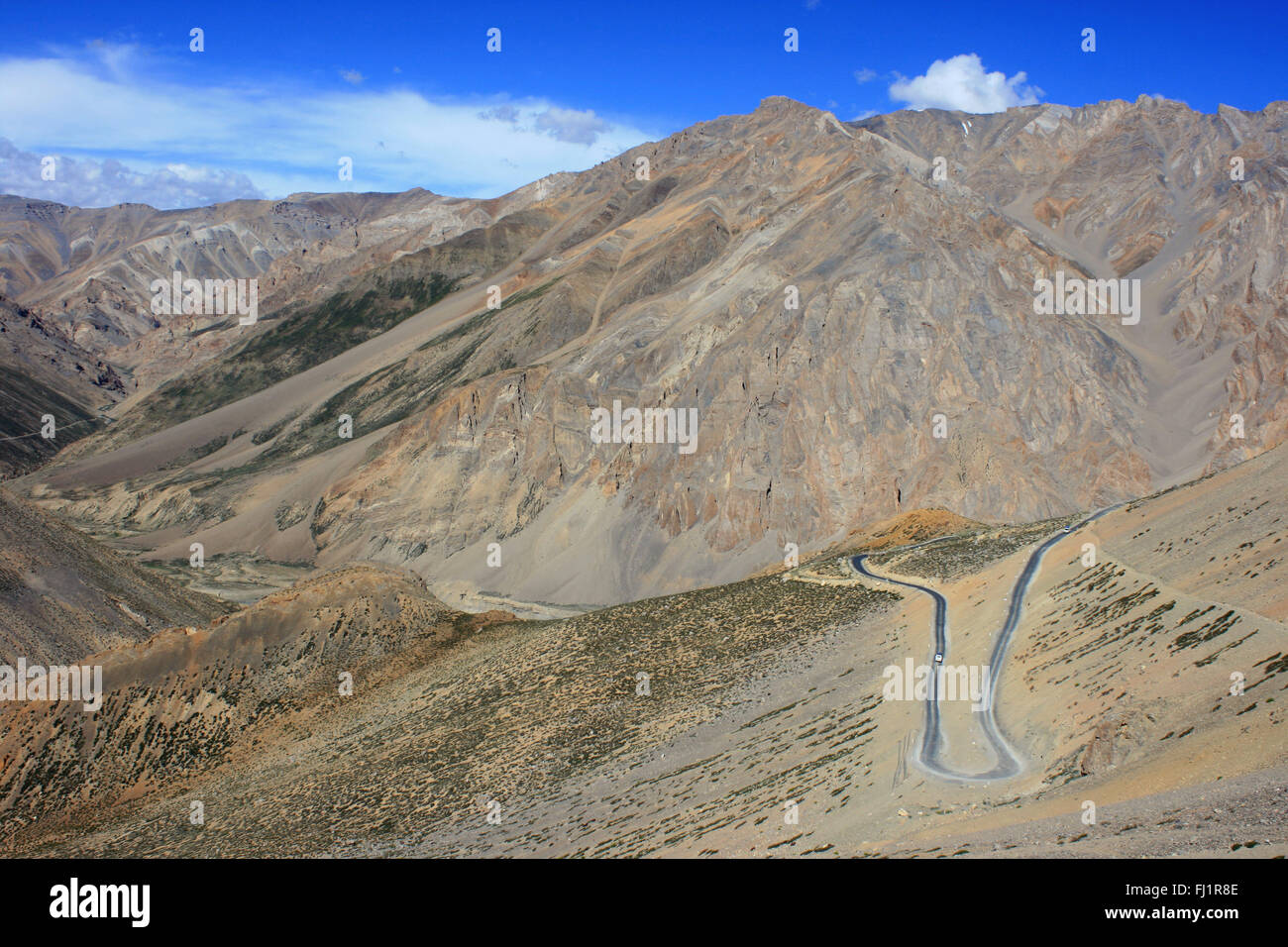 Amazing landscape on the Leh - Manali road , Ladakh , India Stock Photo