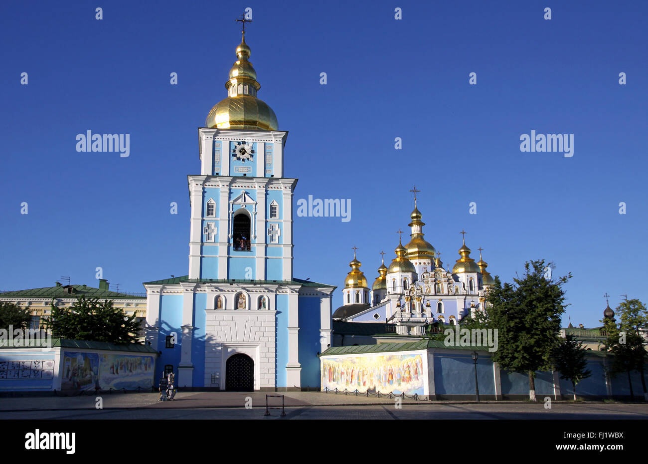 St. Michael's Golden-Domed Cathedral - the famous church complex in Kyiv, Ukraine Stock Photo