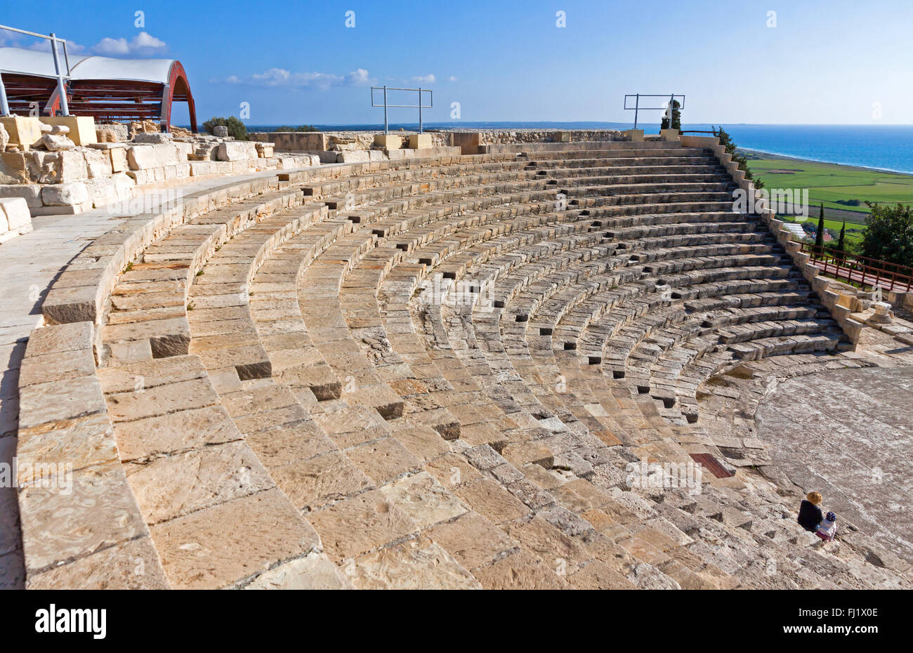 Ancient Greek-Roman theater in Kourion, Cyprus Stock Photo - Alamy