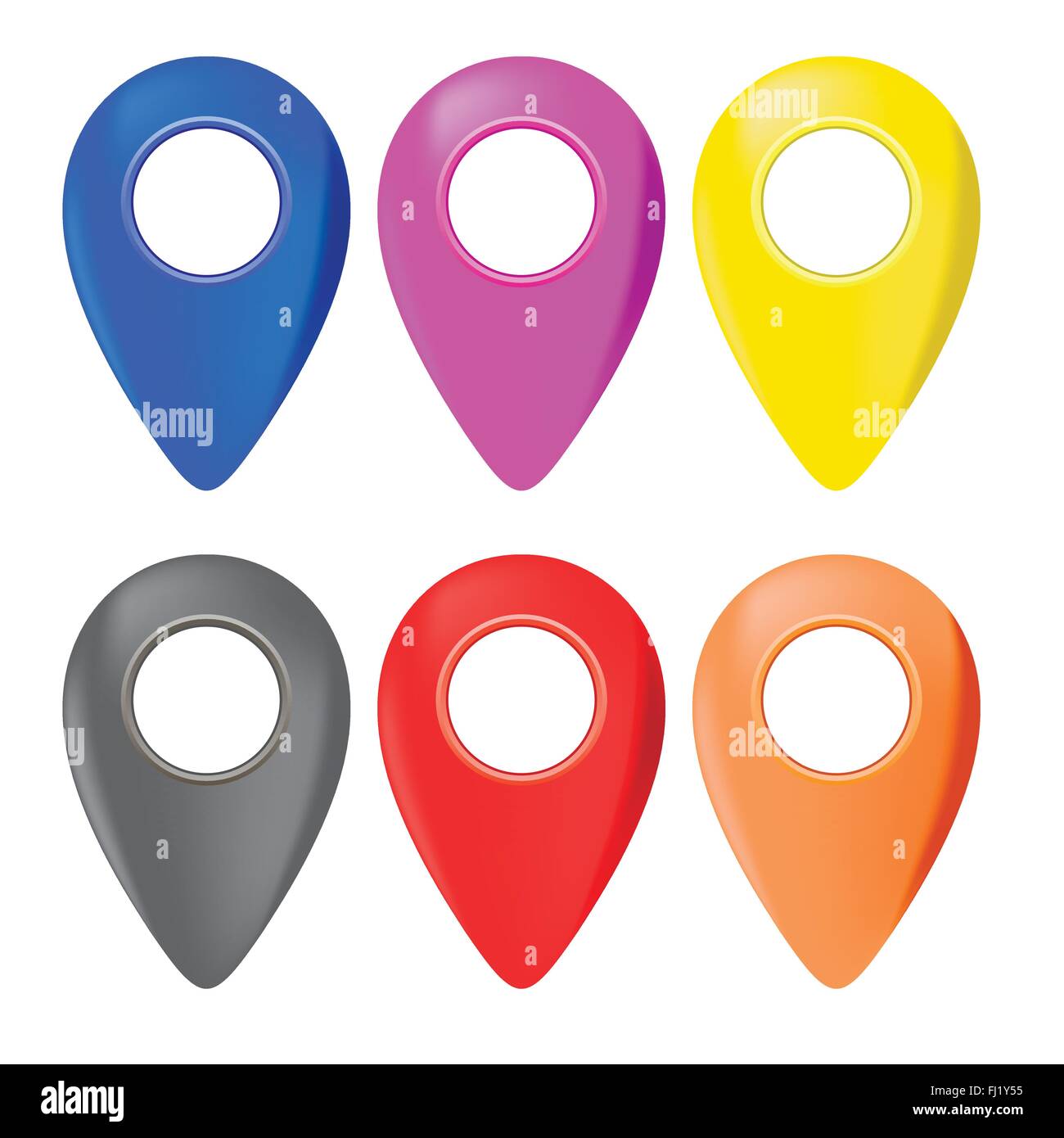Set of Map Marker Icons Stock Vector Image & Art Alamy