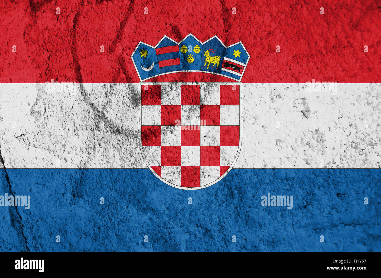 Croatian flag Stock Photo