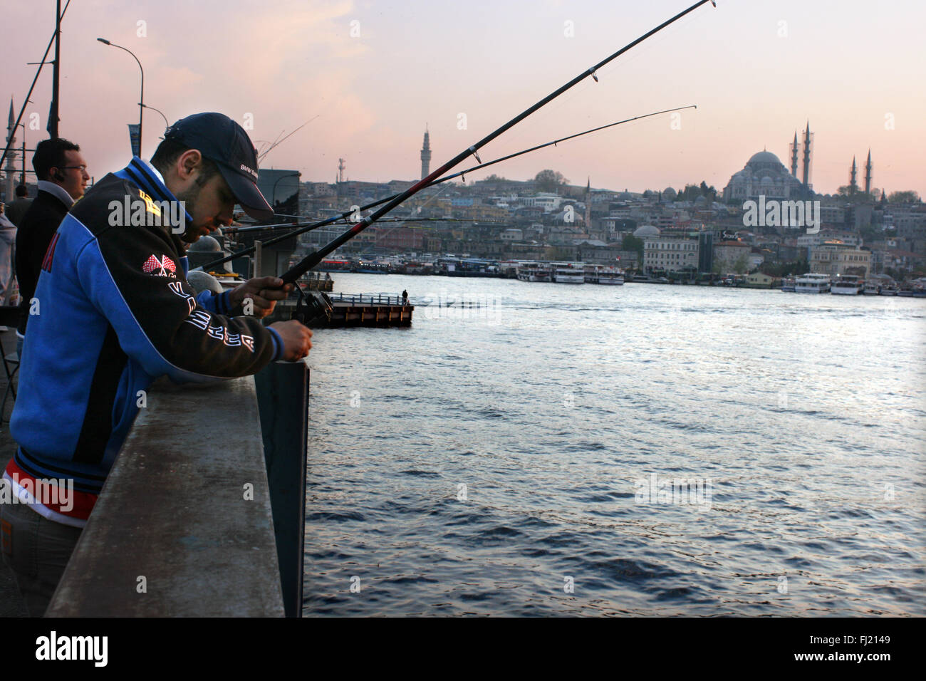 Galata bridge , Istanbul Stock Photo