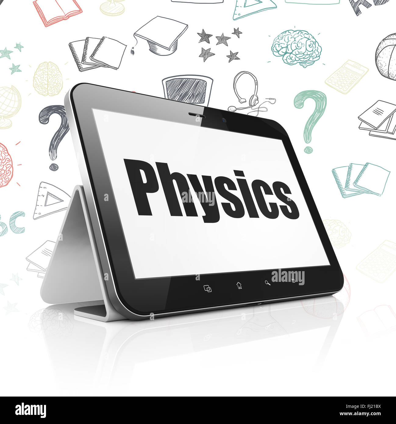Education concept: Tablet Computer with Physics on display Stock Photo ...