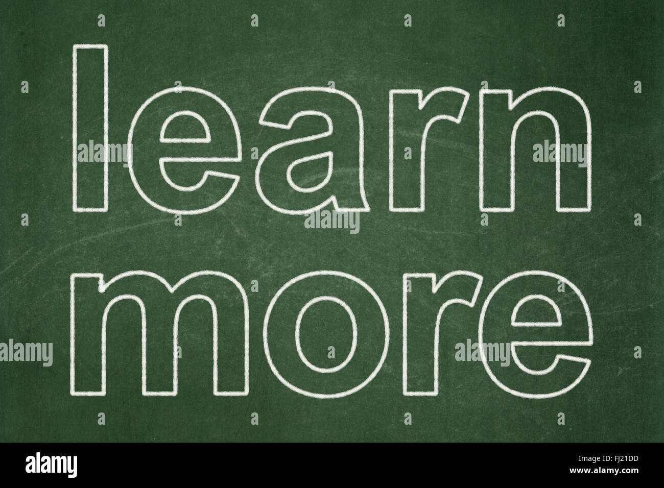 Education concept: Learn More on chalkboard background Stock Photo - Alamy